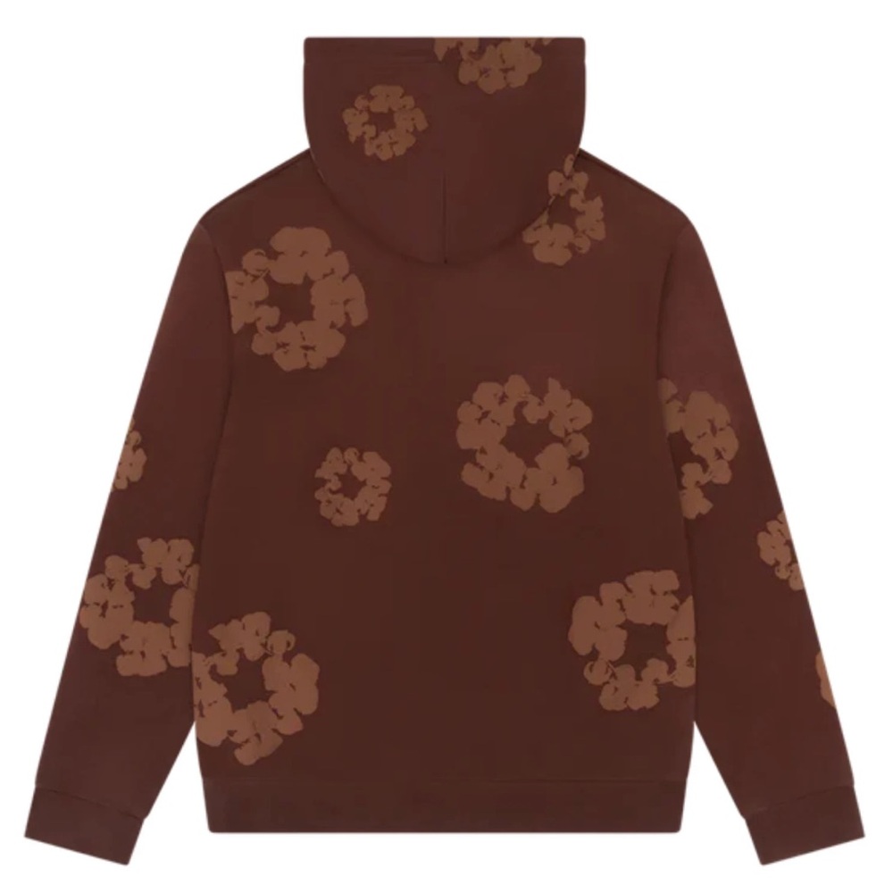Men's Brown Floral Crewneck Sweater authentic hoodie